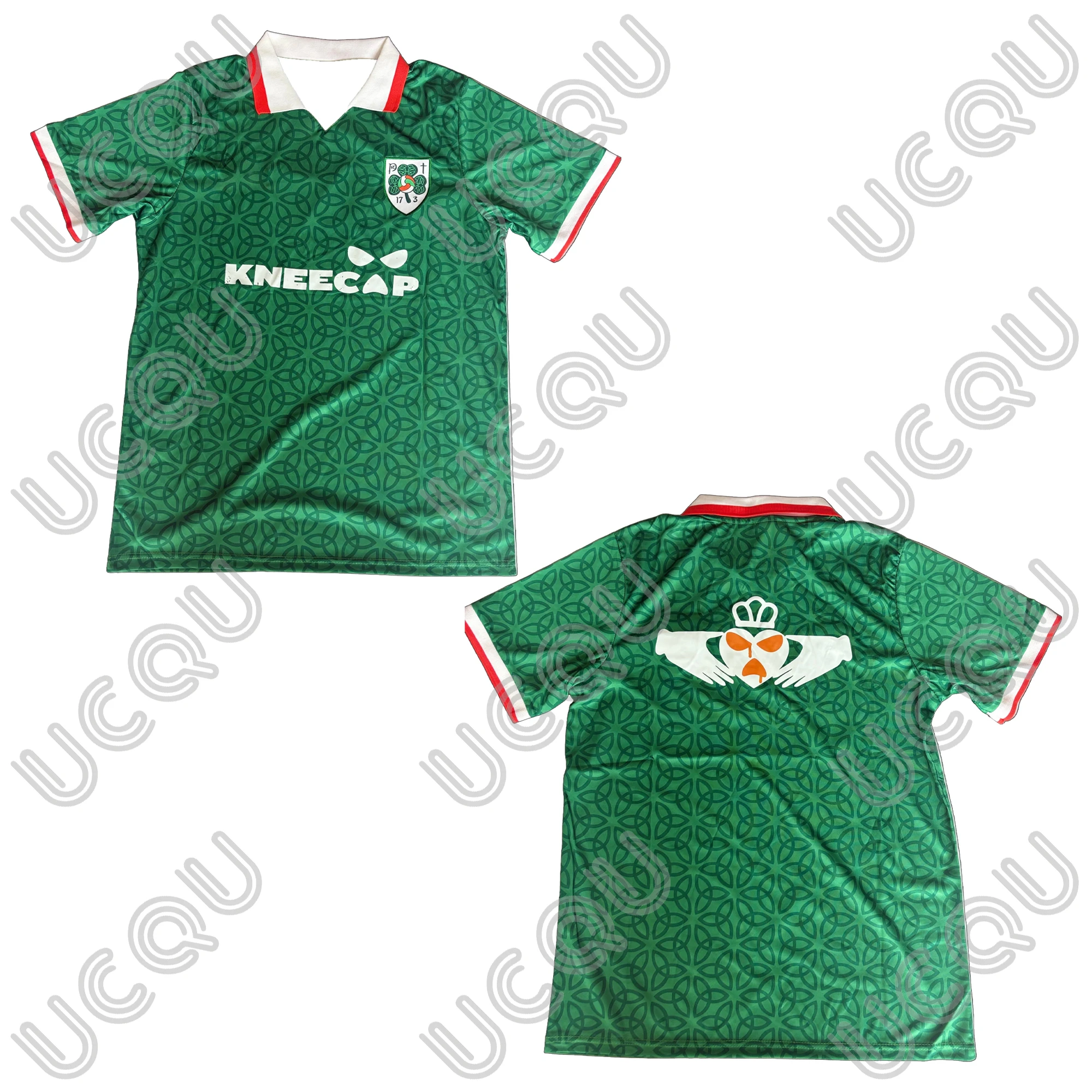 2026 Kneecap Claddagh Green Jersey Quick-Drying And Breathable Kids Adults V-Neck Polo T-Shirt Tops Clothing