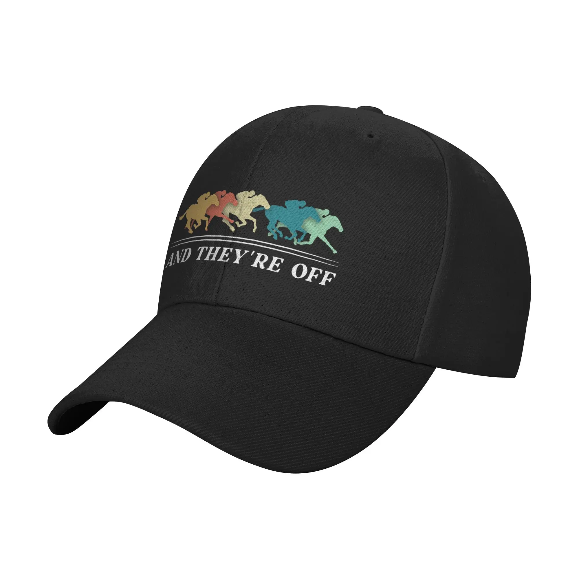 Funny Horse Racing Jockey Racer Derby Rider Track Races Baseball Cap  Kpop Rock Hot Sale Trucker Hat Unisex Men Snapback Cap