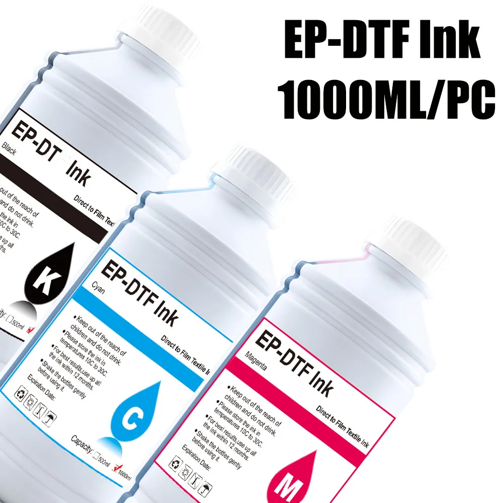 حبر EP-DTF لفيلم DTF فيلم النقل المباشر نقل الحرارة لحبر طابعة Epson I3200 L1800 L800 L805 XP600 TX800 PET