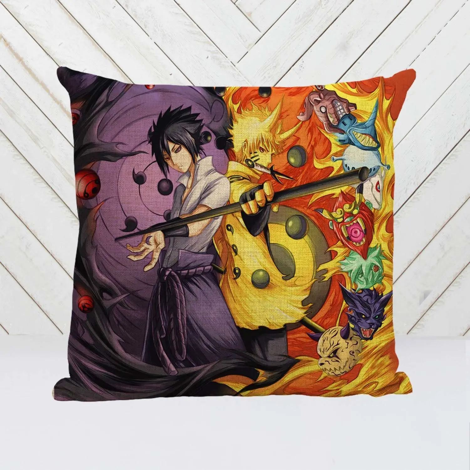 Anime Ninja Pillowcases Sasuke Comic Throw Pillow Cover for Bed Sofa Pillow Case for Boy Girl Kid Room Aesthetics Home Decor