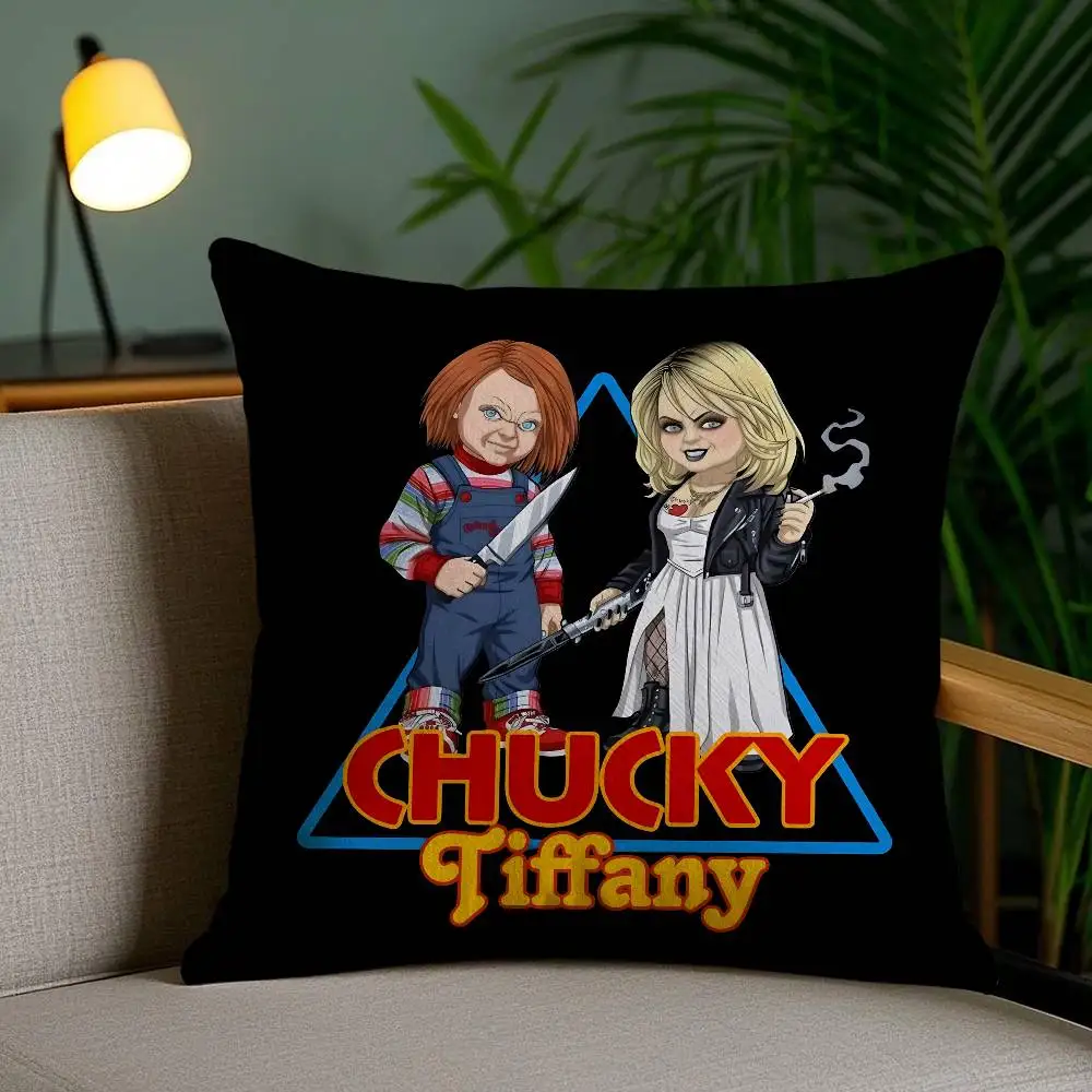 B-bride of C-Chucky Horror moive Pillow Case Anti-dustmite Invisible zipper Sofa Bed