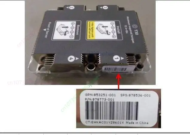 New CPU Heatsink for HPE DL160G10 DL180G10 Server 853251-001 878536-001 High Performance Cooling Replacement Spare Parts