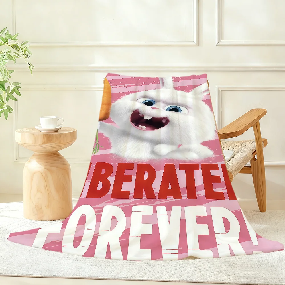 Cartoon the S-Secret Life of Blanket Throw Super Cosy Plush P-Pets Living Room Sofa Couch Childish Birthday Gifts
