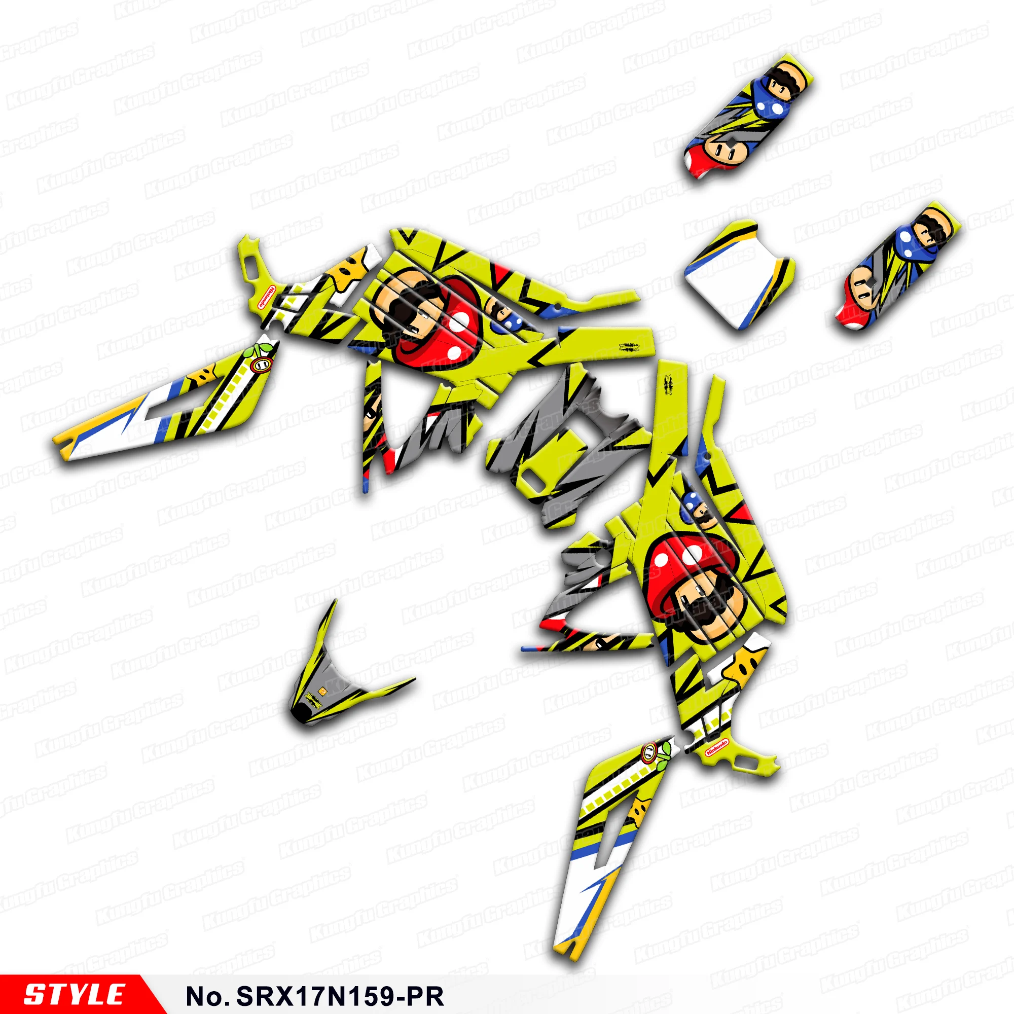 

Набор графических наклеек JY RACING MX для Light Bee X / Light Bee S Segway X160 X260, виниловая пленка, артикул SRX17N159-PR