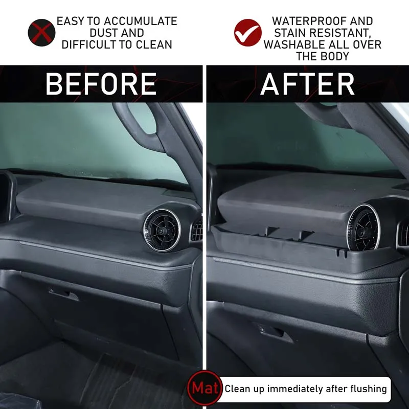 For Toyota Prado LC250 2024-2026 Passenger Side Silicone Storage Box With Divider Hook Silicone Storage Box Interior Accessories