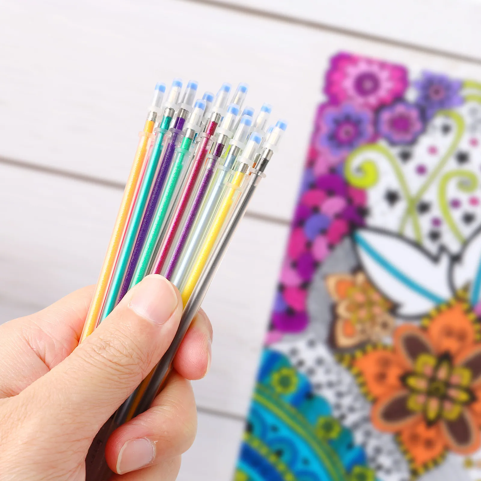 

100Pcs Colored Gel Ink Pen Refills 0.8mm Leak Resistant Refills for Gel Pens Vibrant Smooth Writing for Coloring Books Doodling