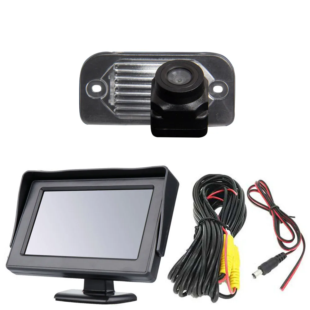 

Color CCD rearview backup reverse camera +4.3"monitor for Mercedes Benz C/E/CLS/W203/W211/W209 NTSC PAL ( Optional)