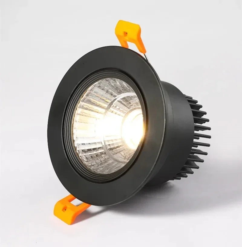 Circular embedded LED downlight 3W 5W 7W 9W 12W 15W 18W 20W 30W 40W COB AC110-220V small wick for household lighting