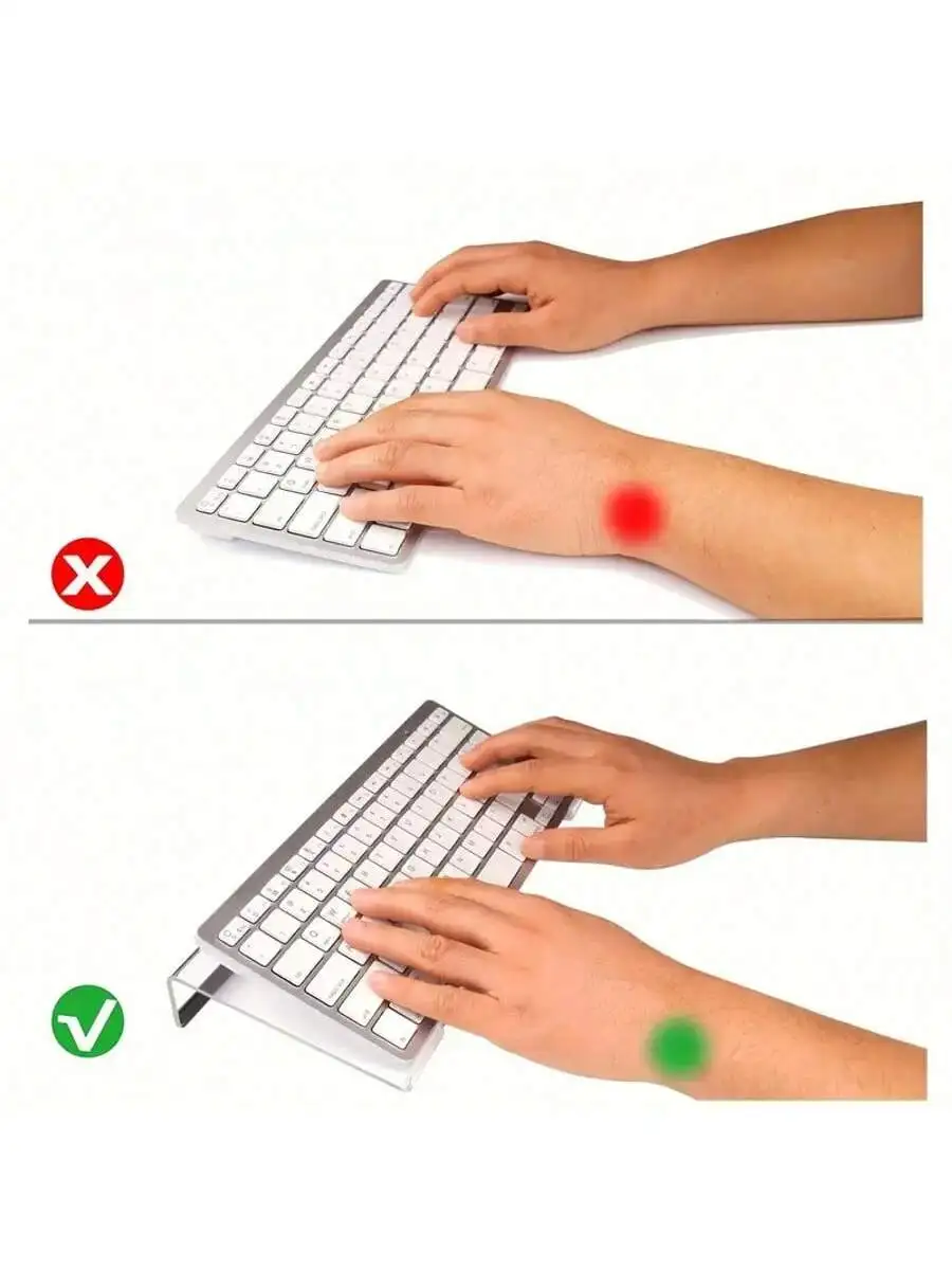 Acrylic Computer Keyboard Stand 78-Keys Keyboard Riser Lift Tray Non-slip Transparent Desktop Keyboard Holder Office Supplies
