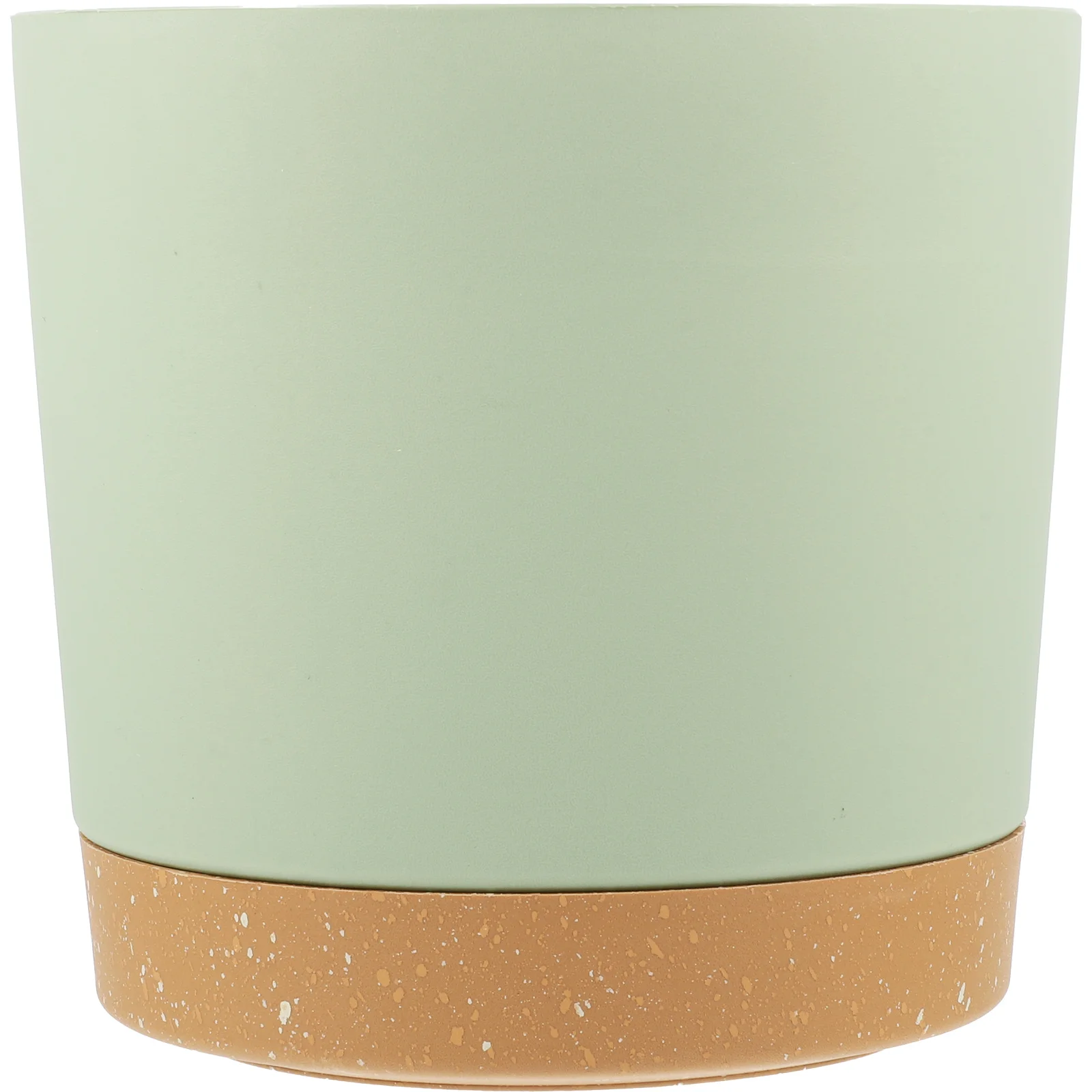 

2Pcs Flower Pot with Tray 8 Inch Planters for Indoor Plants Cactus Small Pots Resin Durable Garden Home Office