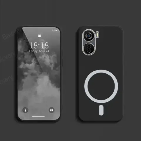 Capas per ZTE Nubia Neo 5G 8150N Cover posteriore protettiva in TPU morbido nero opaco con adesivo magnetico