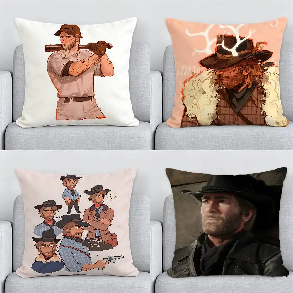 FOR RDR2 Arthur Morgan Single Throw Pillow Case Cover Sofa Cushion Home Room Decor