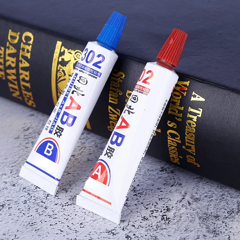 Super AB Glue 302 Strong Cyanoacrylate Liquid Epoxy Resin Leather Rubber Epoxy Glue Metal Glass Wood Stationery Shop Sealant UV