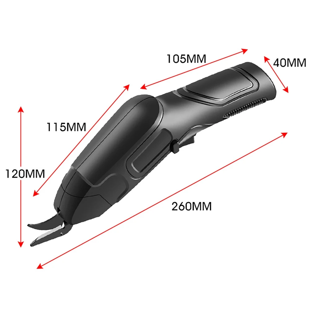 Imagem -02 - Tesoura Elétrica com 1500mah Bateria Usb Recarregável Cordless Couro Tecido Papel Papelão Cortador de Costura Ferramenta de Corte