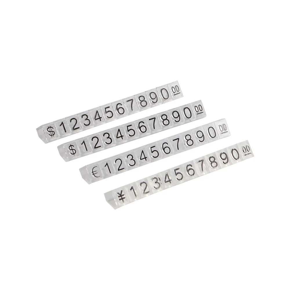 9X6MM Small Number Price Display USD Dollars Pricing Cube For Jewelry Number Digit Price Tag Cube