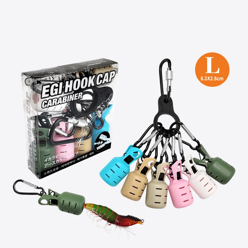 Yeni Kalamar Jig Yem Koruyucu Kiti Webfoot Ahtapot Egi Kanca Kapak Mürekkepbalığı Şemsiye Cazibesi Kapağı Geri Çekilebilir Toka Karabina