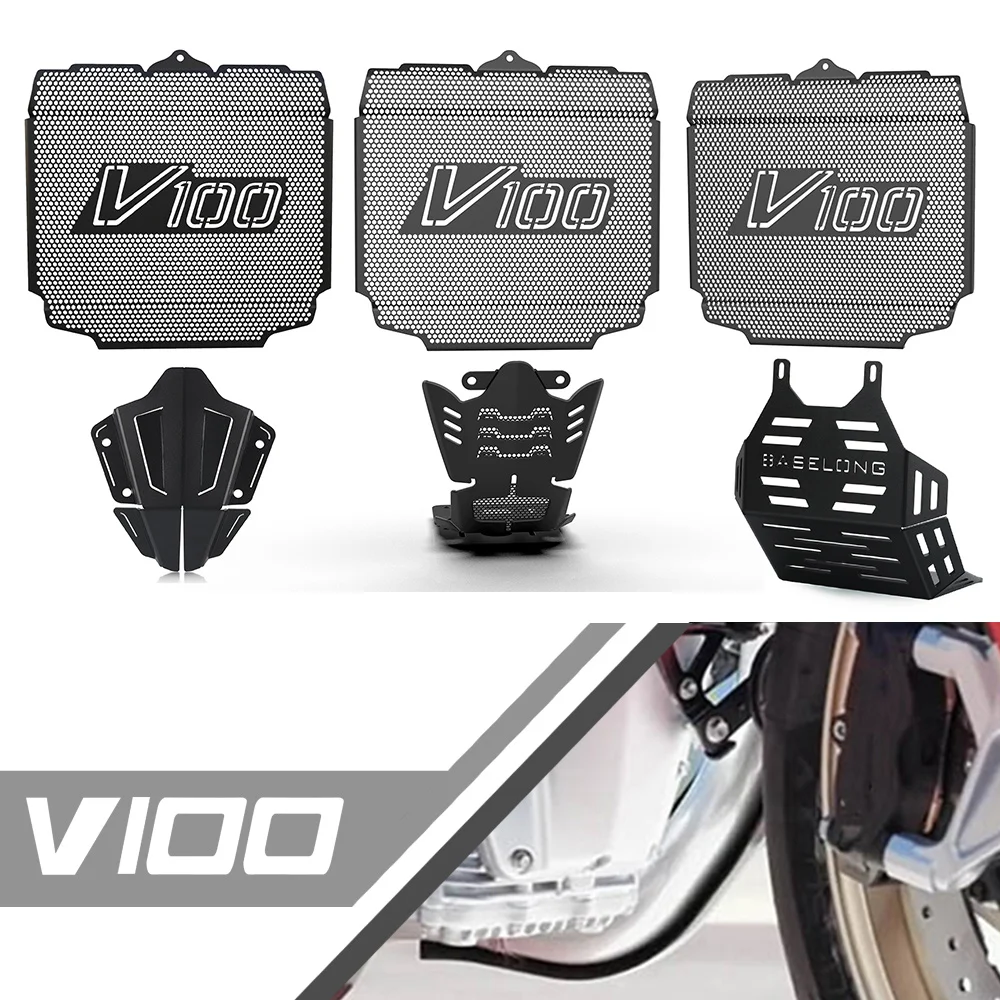 

Для Moto Guzzi V100 V100 Mandello S 2022 2023 2024 2025 аксессуары для мотоциклов решетка радиатора защитная крышка