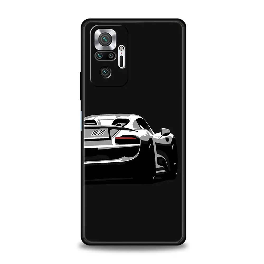 Super Car Sport Phone Case For Xiaomi Redmi Note 13 12 5G 11 10 Pro Plus 4G 9S 9 8 7 9T 13C 12C 10C 9C 9A Soft Silicone Cover