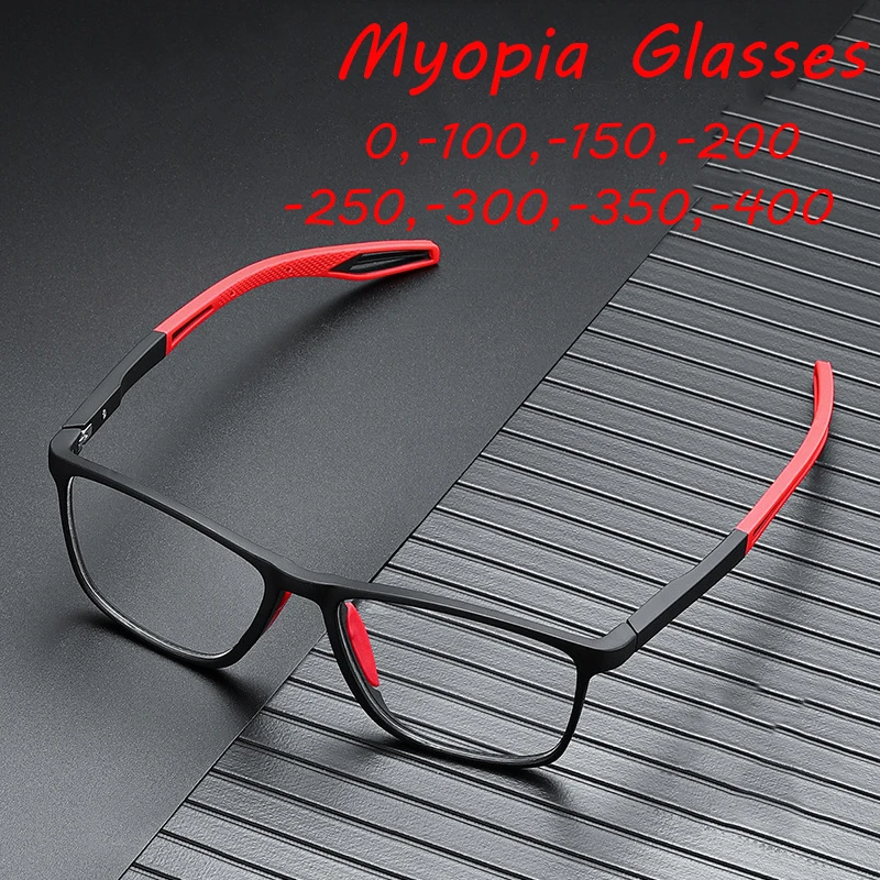 

Flexible Myopia Glasses Vintage Anti Blue Light Blocking Eyeglasses Men Women Luxury Sports Short Sight Eyewear Diopter 0 TO-4.0