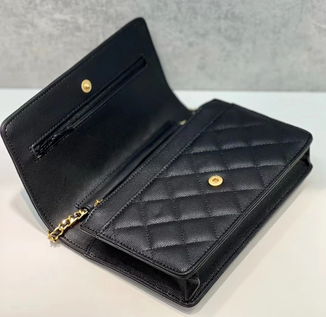

Genuine Leather New Sle Women's Crossbody Bag Single oulder Chain Diamond id Luy Money Bag Lychee Pattern Small Squar...