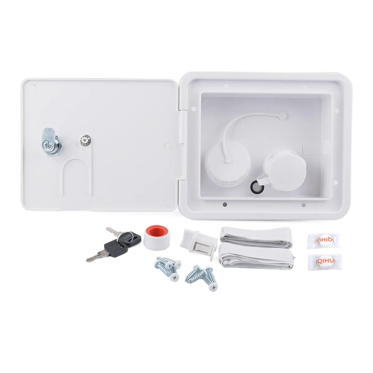 Universal Gravity Water Hatch Lock Durable Rv Trailer Camper Water Intake Box Accessories Rv Integrated Box