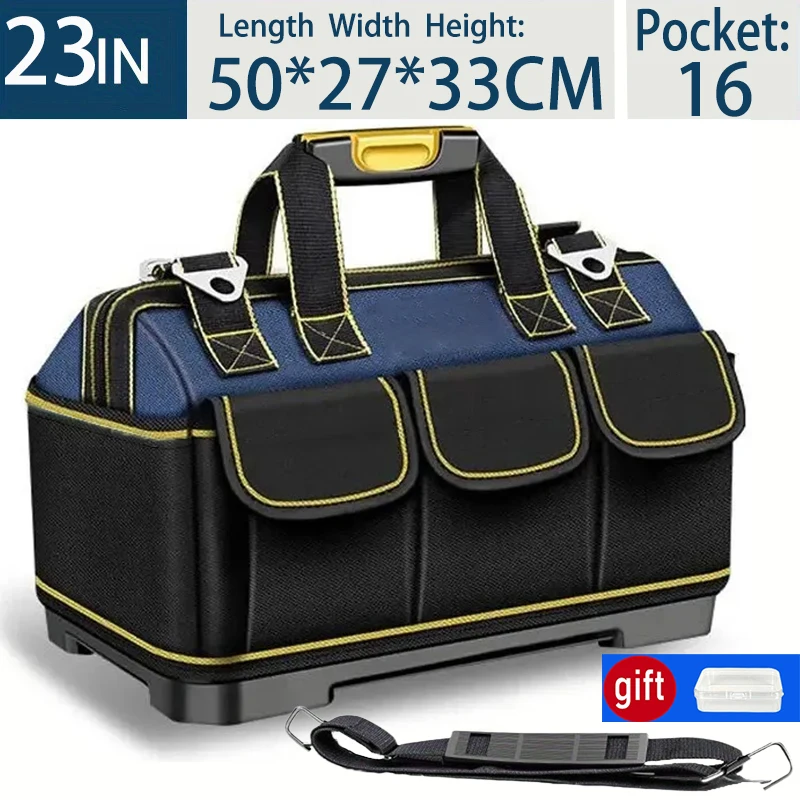 Multifunctionele 13in-23inch Gereedschapstas Dikker grote Capaciteit Waterdicht Slijtvast Toolkit MultiPocket Elektricien Opbergtas