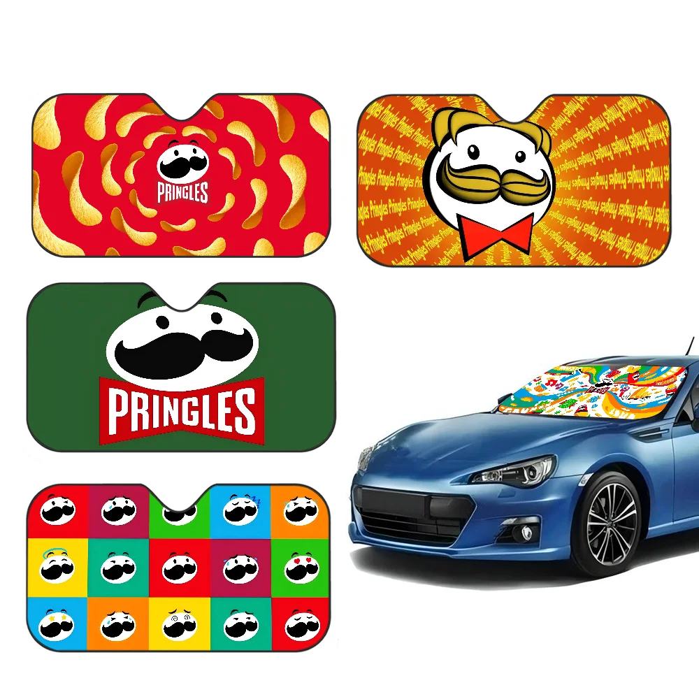 Fashion P-Pringles L-LLC Windshield Sun Shade For Car SUV Truck Front Window Sun Shade Accessory Visor Protector Shield Cover