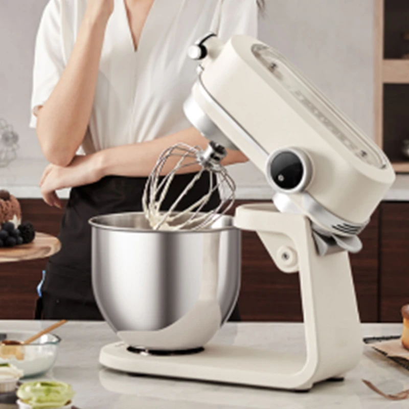 เครื่องนวดแป้งนมสดและแป้งมัลติฟังก์ชันเครื่องนวดแป้งอเนกประสงค์ขนาดเล็ก pengaduk adonan ใช้ในครัวเรือนแบบ5.2L