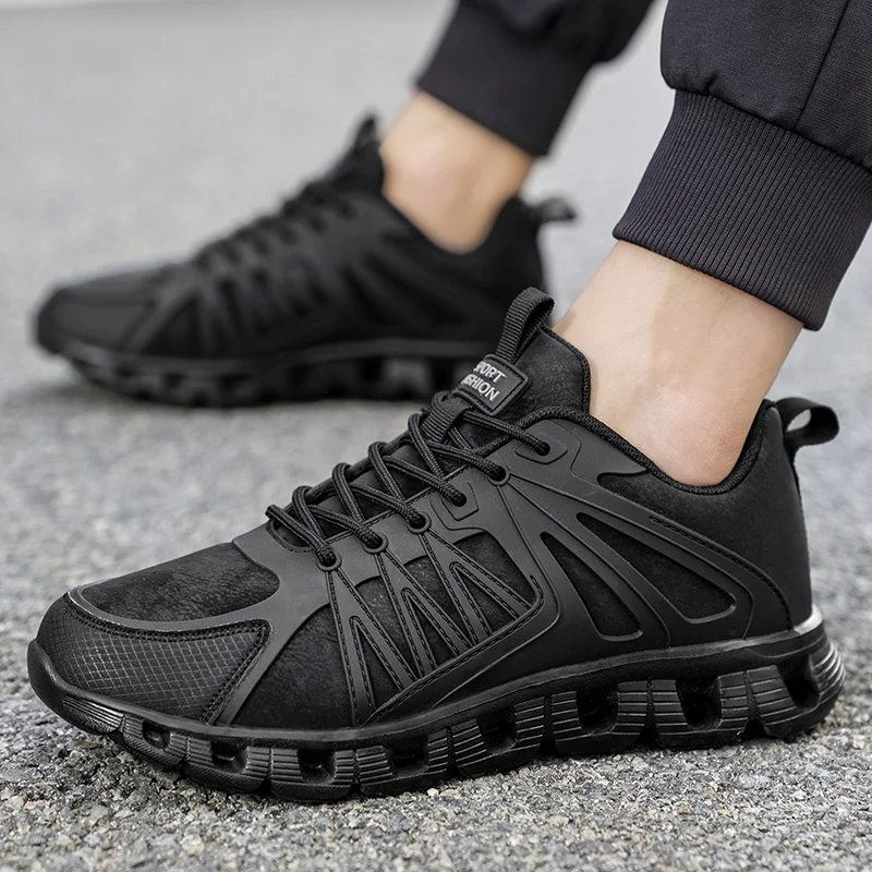 

Men's Casual Shoes Lightweight Walking Sneakers, Men's Outdoor Stable Training Footwear, Men's Round Toe Flat Sole Sports Shoes