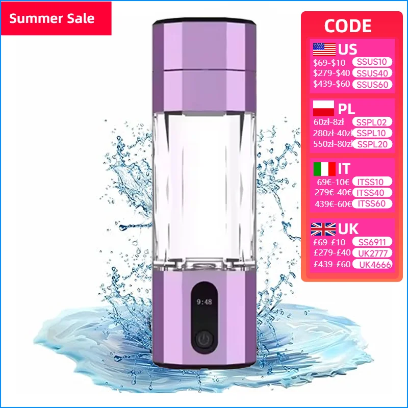 

Japanese Tech Titanium Quality Hydrogen Rich Water Cup Ionizer Maker Generator Super Antioxidants ORP Hydrogen Health Bottle