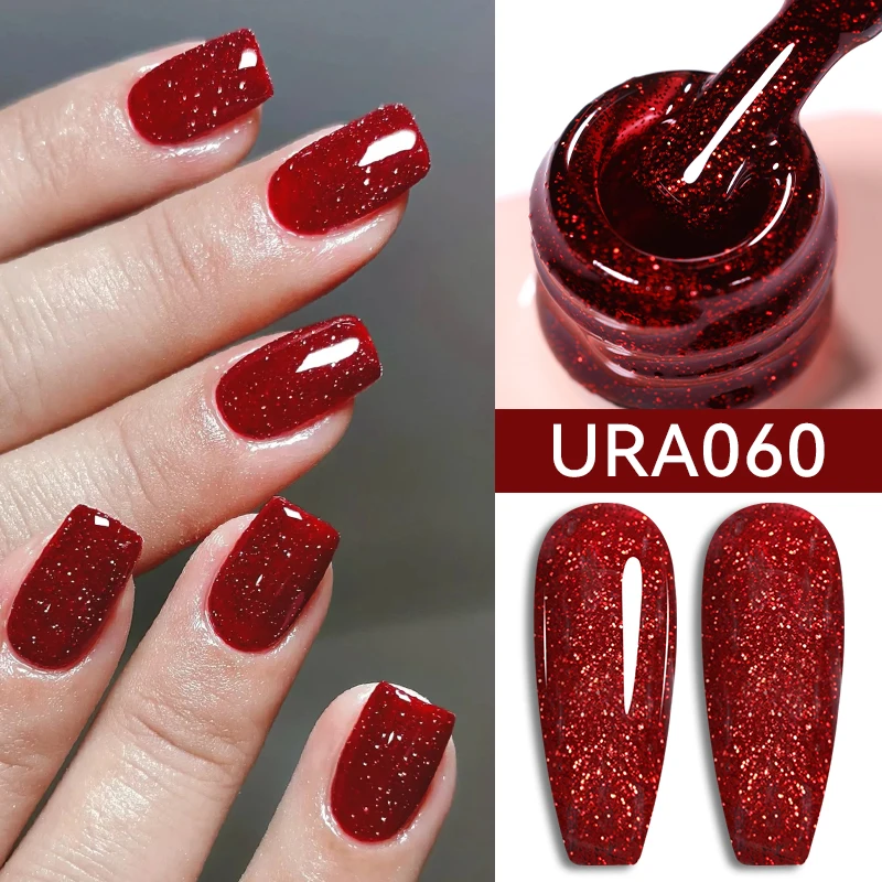 UR SUGAR 15ml Wine Red Gel Nail Polish Long-Lasting French Style Gel Nail Supplies For Manicure DIY Nail Art Varnish