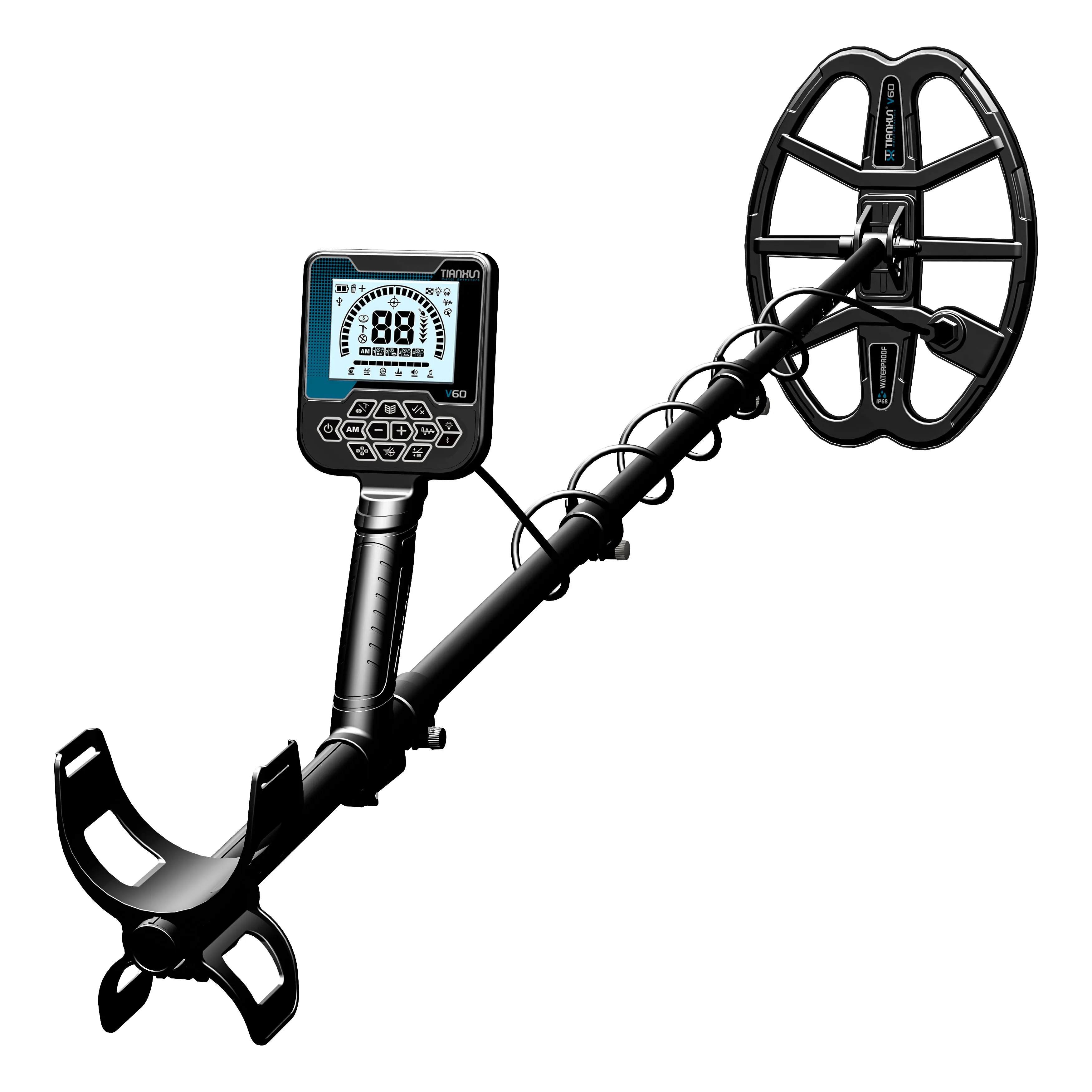 2026 Tianxun Gold Metal Detector V60 3M Depth Exploration Underground Gold Metal Detector De Metales IP68 Waterproof In Stock