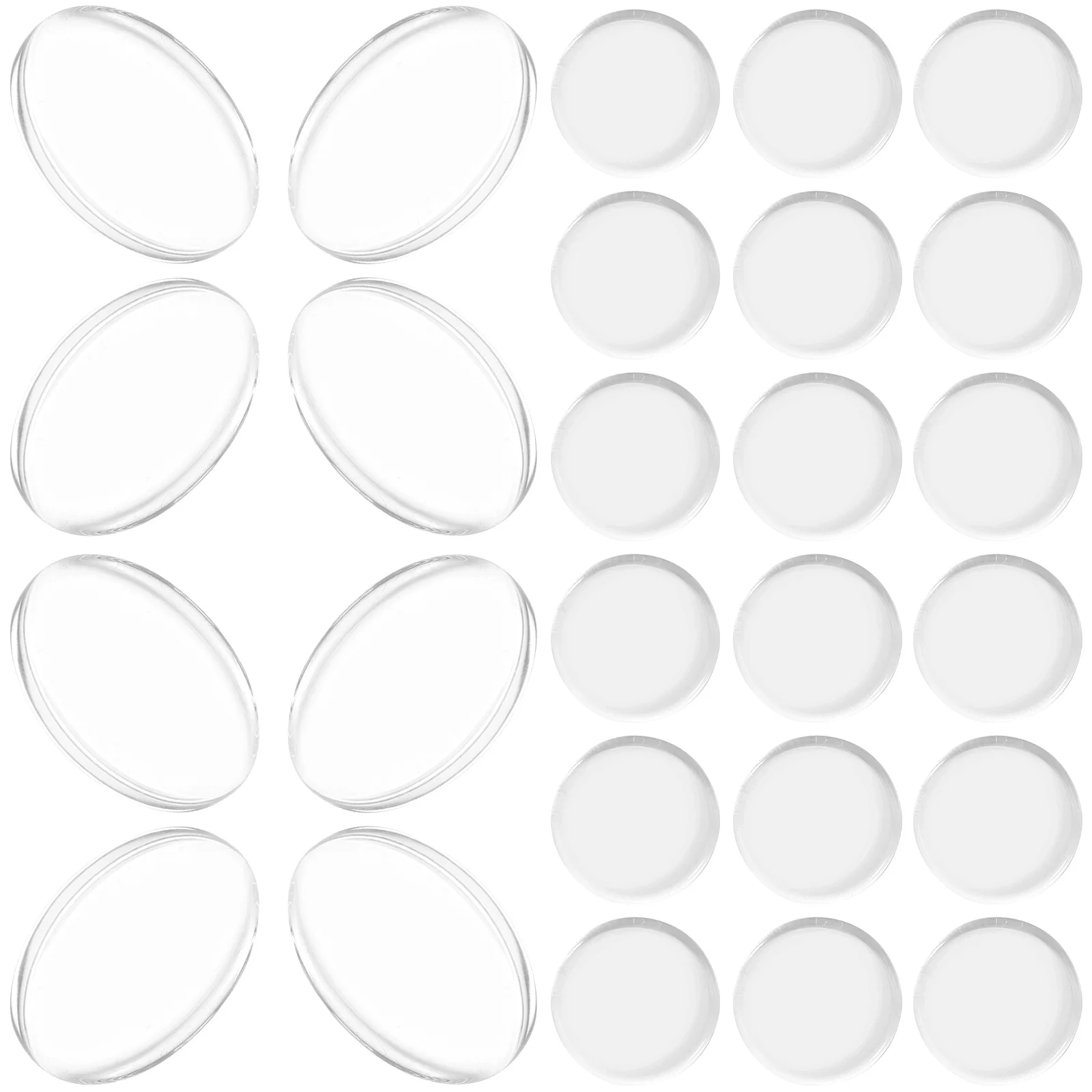 

1 Set Diy Fridge Glass Cabochons Transparent Clear Craft Kit Magnet Circles Adhesive Custom Stickers Flat Sticky Dots