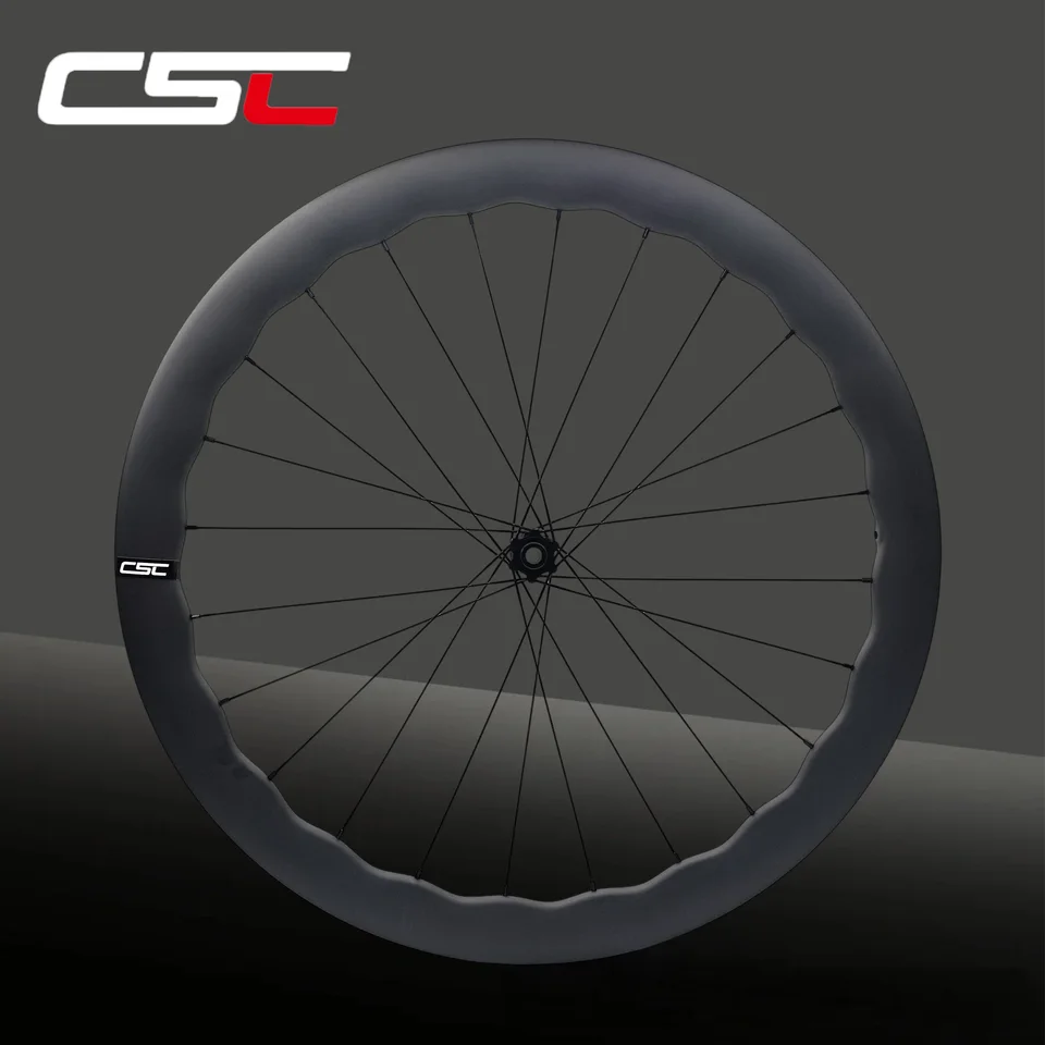 CSCカーボンホイール（程度良） CSC Wave Disc 1350g 700C カーボンホイールセット ロードバイク 32mm