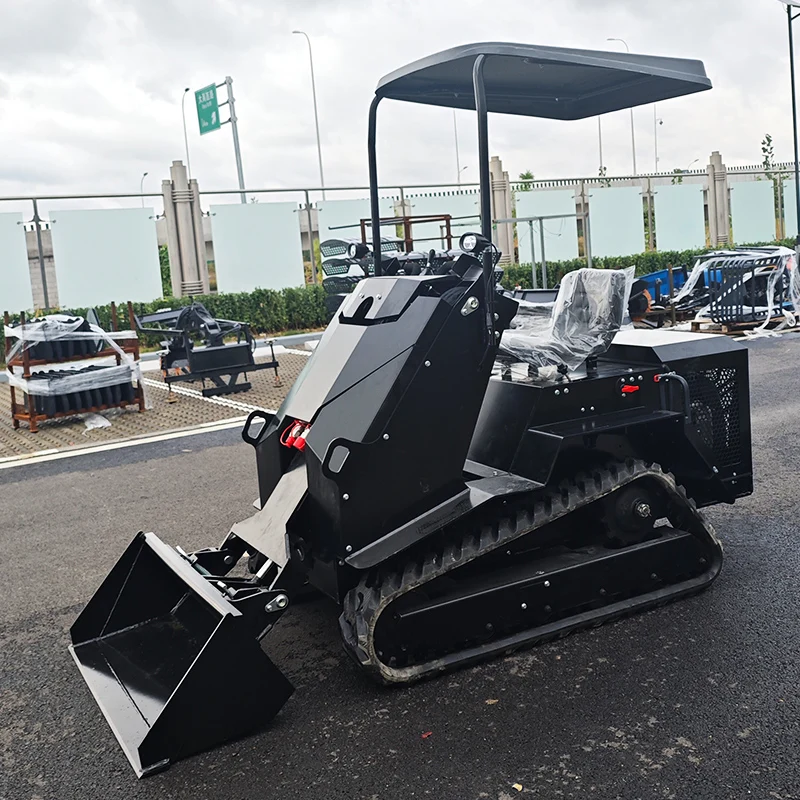 Mini minipala compatta personalizzata di alta qualità con accessori Skid Steer cingolato