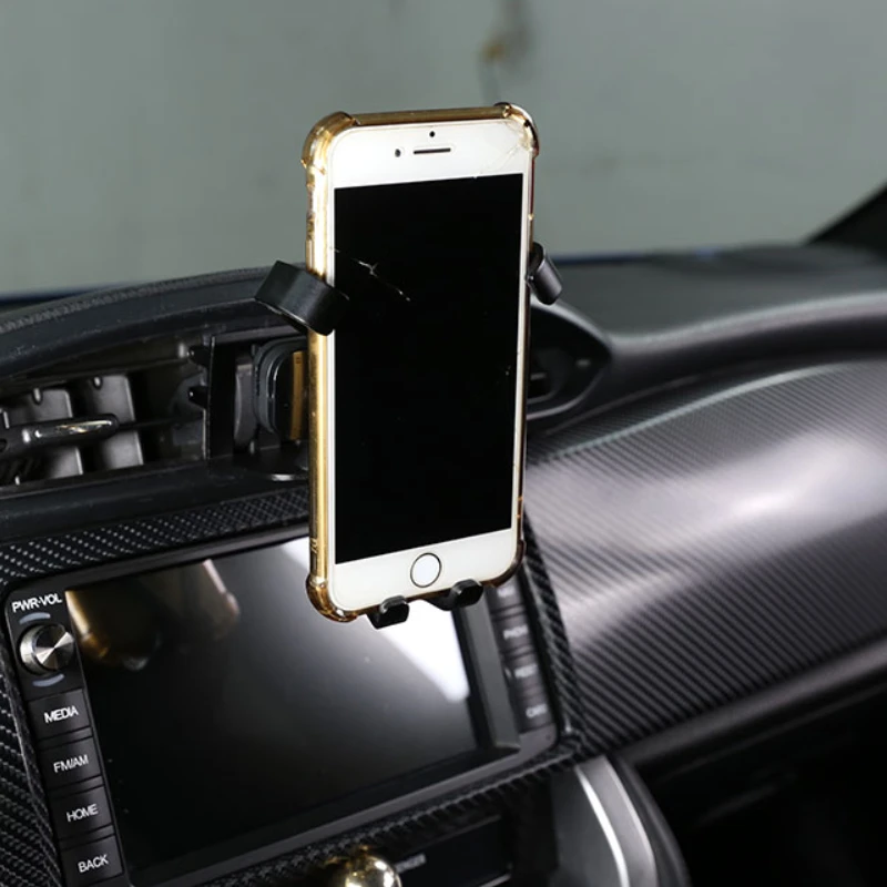 

For Subaru BRZ Toyota 86 12-20 Aluminum Alloy Black Car Air Outlet Phone Holder GPS Navigation Bracket Interior Car Accessories