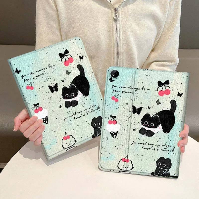 

Interesting Black Cat Pattern Case For Vivo IQOO Pad2 Pad3 Pad5 Air SE Pro 12.1 12.3 13 11.5 11 inch Tablet