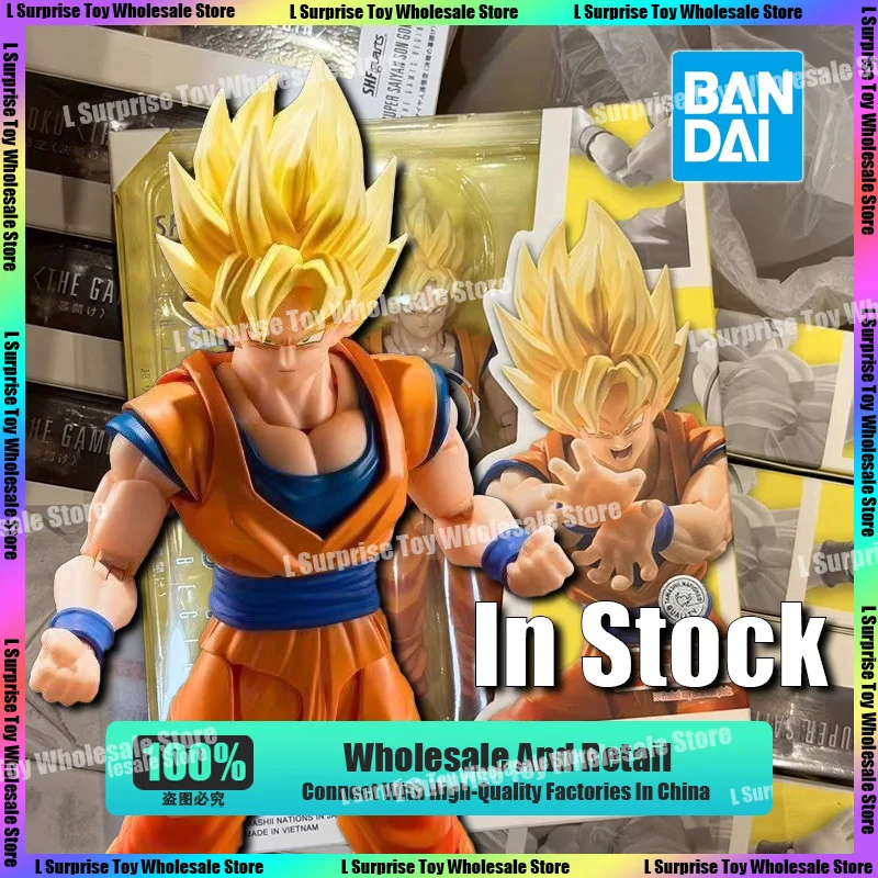 

Original Bandai Dragon Ball Z S.H. Figuarts Super Saiyan Son Goku 3.0 The Games Begin Anime Action Figure Model Toys Gifts