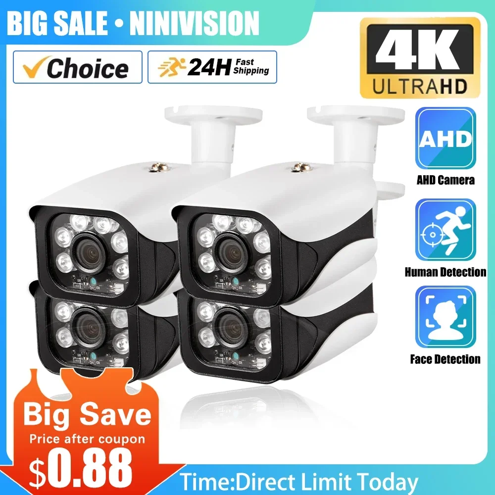 

AHD Camera 5MP 2MP CCTV Video 4K 8MP Surveillance Home Security Outdoor Waterproof Bullet Analog IR Day Night Vision BNC Camera