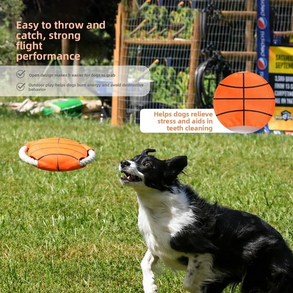 Resistant Chew Flying Saucer Dog Bite-Resistant Safe Soft Puppy Chew Rugby Football Basketball Teeth Grinding Dog Flying Discs