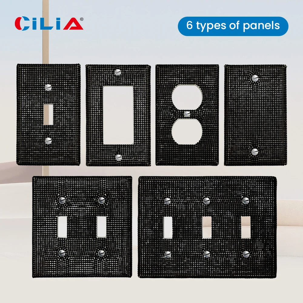 1 wall panel light switch cover, various styles, Diamond Night, wall panel light switch socket cover, sturdy and durable