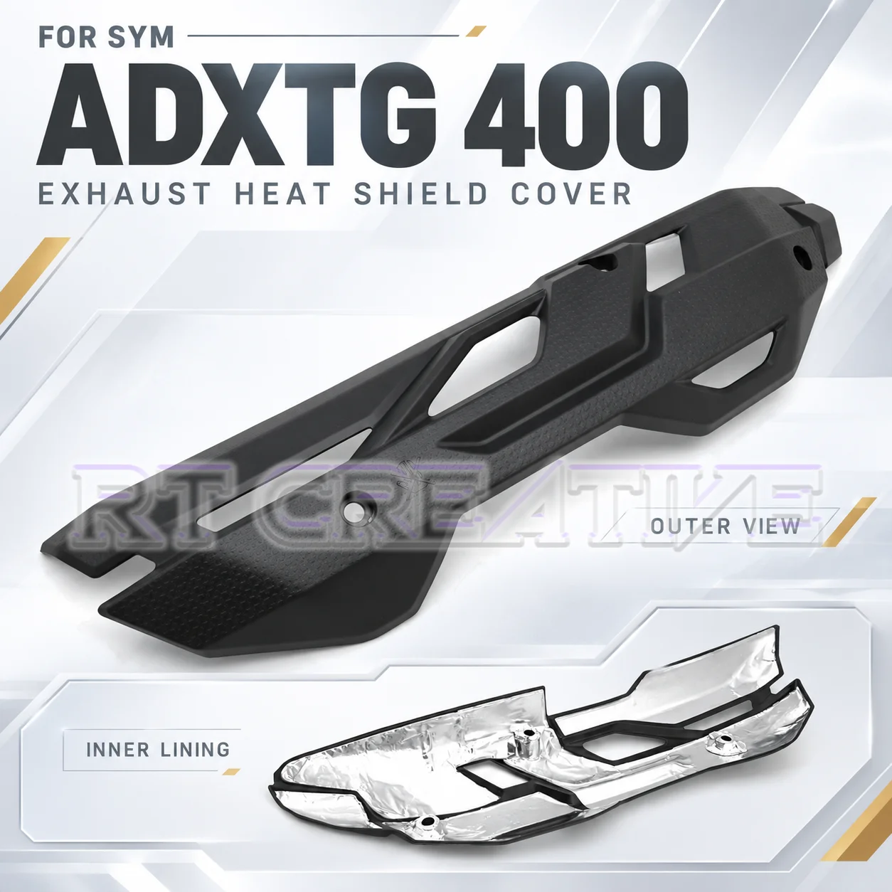 FOR SYM ADXTG400  Exhaust Pipe Heat Shield Muffler Anti-Scald Protector Cover