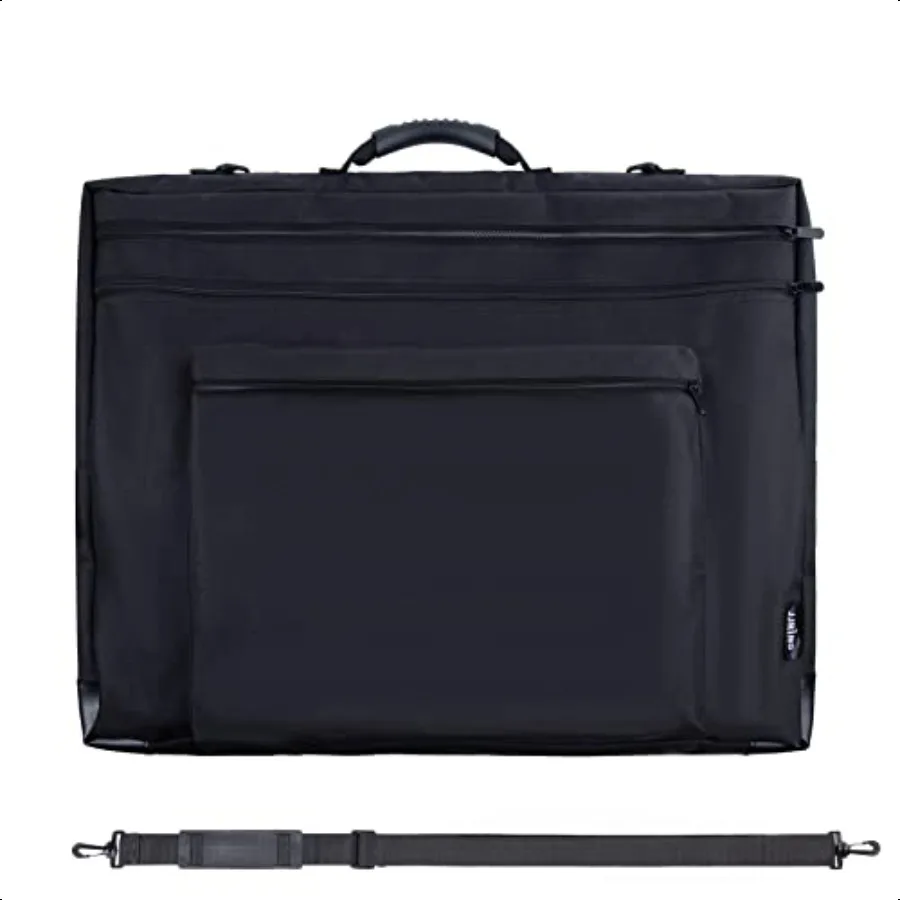 

JJRING 18x24 Art Portfolio Tote Bag Large Carrying Storage Case with Handle Adjustable Shoulder Strap Portfolio Folder for Artw