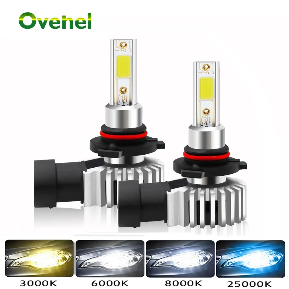 OVEHEL 2pcs H4 LED H1 H3 H7 H11 Led Headlight H8 H9 H27 880 9005 HB3 9006 HB4 Bulbs 60W 12000LM Car Styling 6000K Fog Car Light