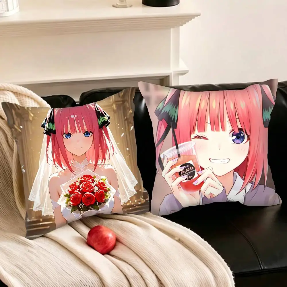 

N-Nino N-Nakano-O Anime Pillowcase living room sofa cushion cover bedroom room bed pillow cover home decoration