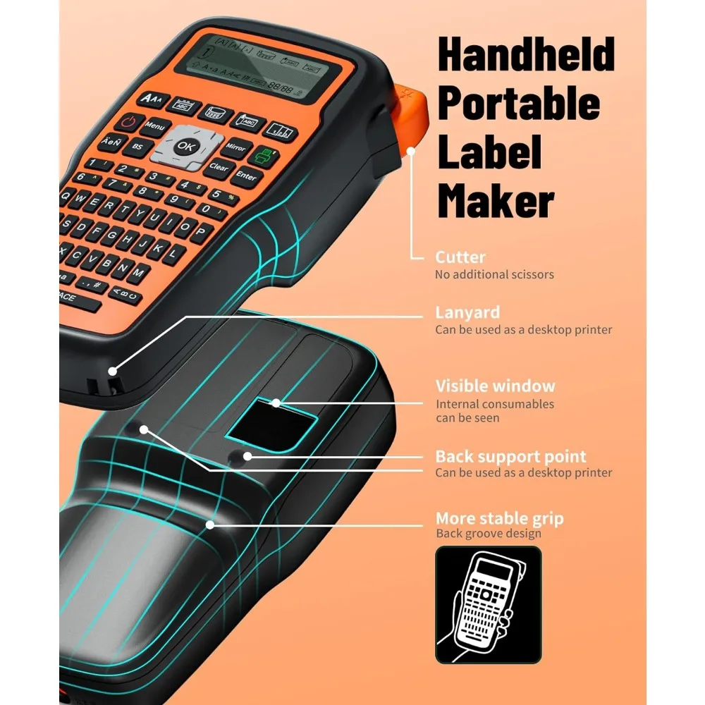 Imagem -03 - Pro Handheld Label Maker Fita de Etiqueta Label Maker Rotulagem Industrial Jobs Compatível para Brother Tze231 E1000