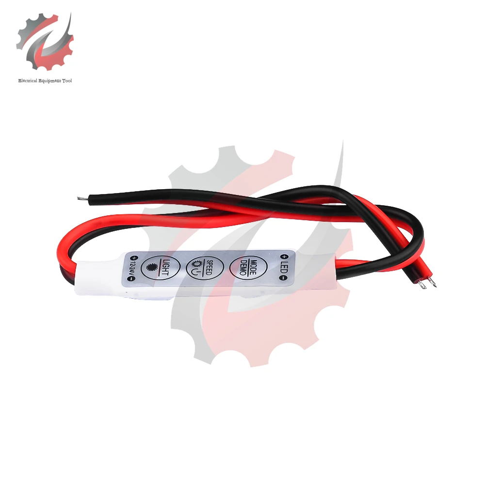 1PCS DC 12V 3 Channels LED  Dimming Controller Mini Single Color Dimmer For Led 3528 5050 5630 Strip Lamps Lighting