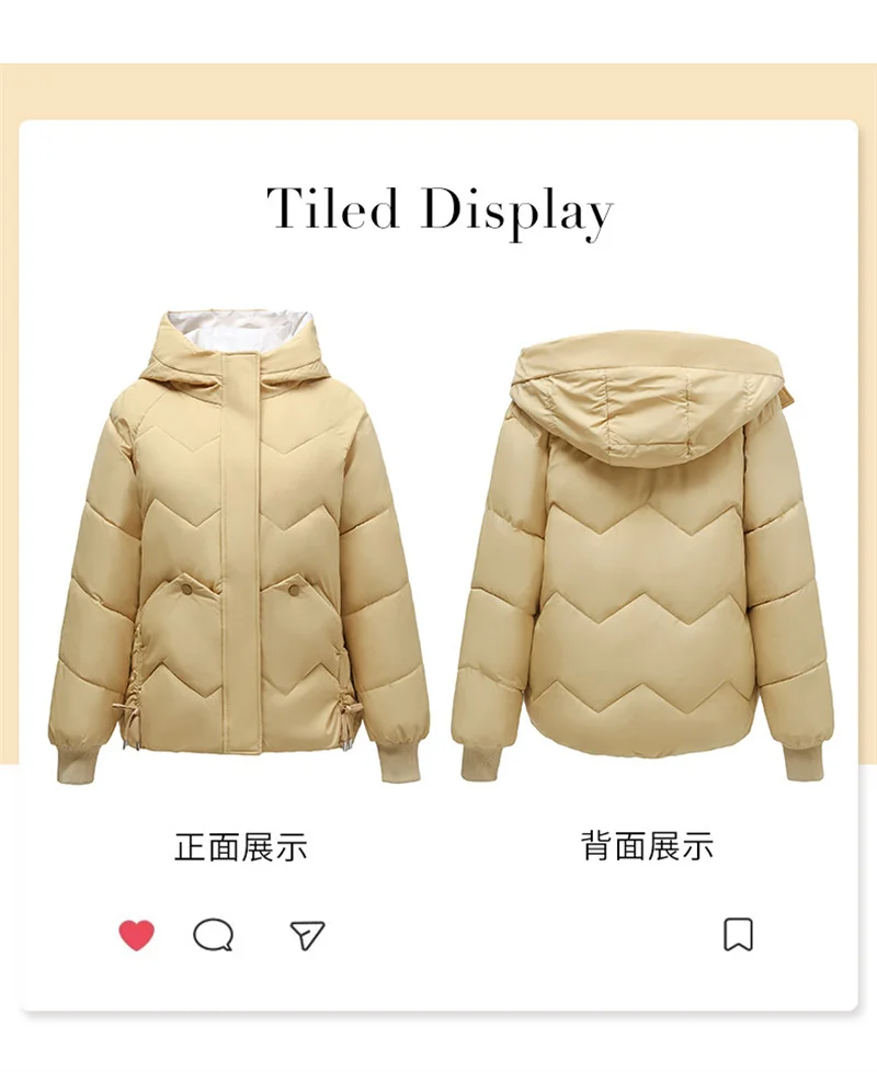 Down Padded Jacket Female 2022 New Women's Short Cotton Coat Women's Korean Version of the Warm Jacket Loose Cotton Jacket Tide