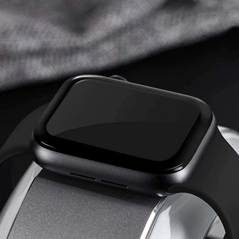 Full Glue Curved Tempered Glass for Apple Watch Series 9 45mm 41mm Screen Protector for iWatch 8 7 6 5 4 3 2 1 se2 40 44 42 40mm