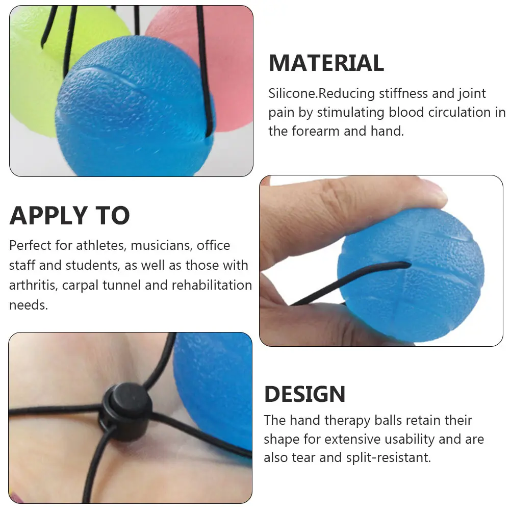 

2Pcs Hand Therapy Balls Grip Strengthening Squeeze Wrist Finger Forearm Arthritis Rehab